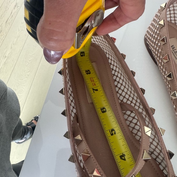 VALENTINO GARAVANI ROCKSTUD MESH BALLERINA WITH CRYSTALS - Picture 11 of 12